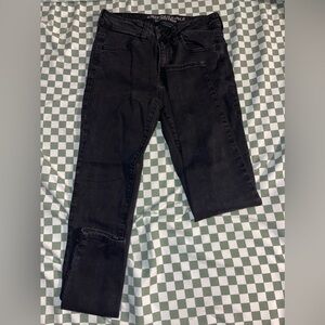 Black American eagle size 8 jeans. Super super stretch high-rise jegging.